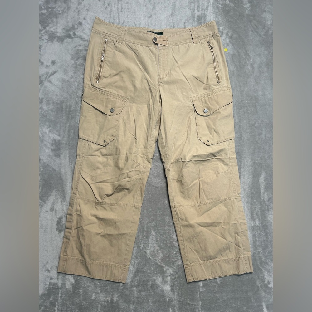 Lauren Ralph Lauren Active Ripstop Ankle Pants Women’s 14 Khaki Cargo